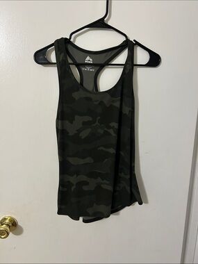 Reebok Women's Camouflage Racerback Tank - Olive Green/Black